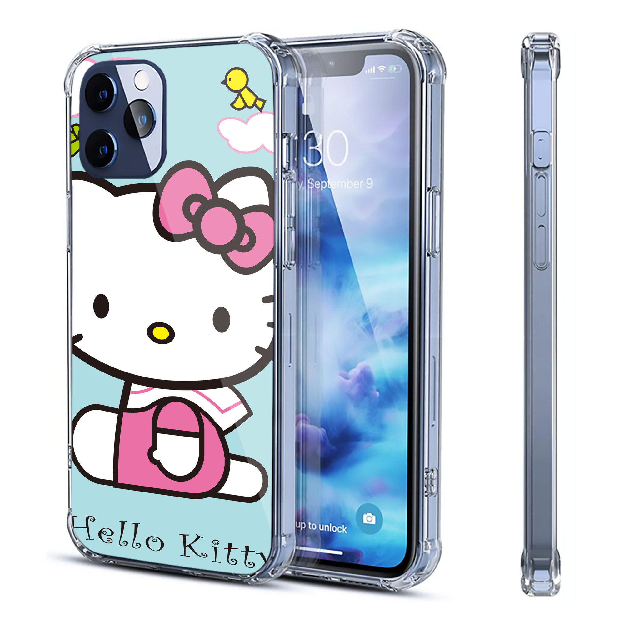 （画像用） Hello Kitty ハローキティ 【iPhone 12シリーズ対応】透明スマホケース（クリアソフトケース）